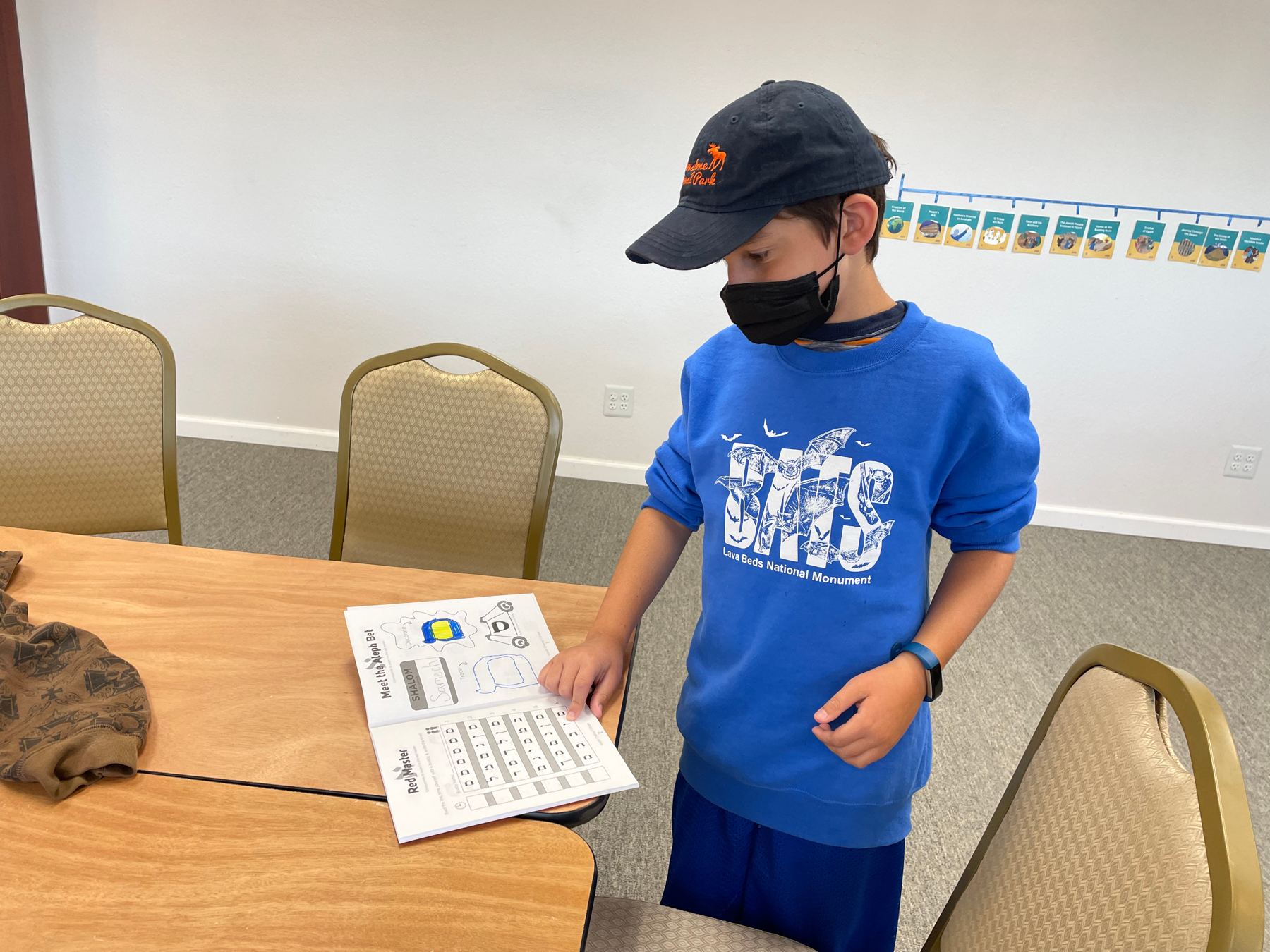 Student at the table